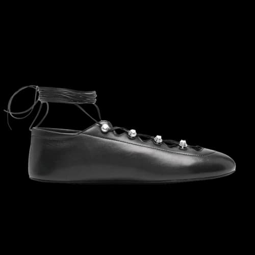 Alexander Wang Vyollette Lace Up Flat 'Black' (Women's)