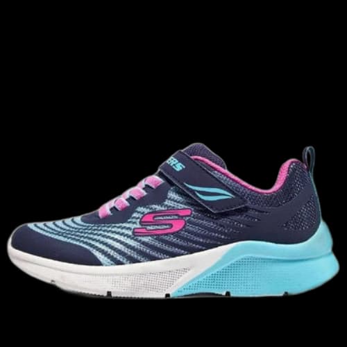 (GS) Skechers Microspec Rejoice Racer Athletic Sneakers 'Black Blue Pink'
