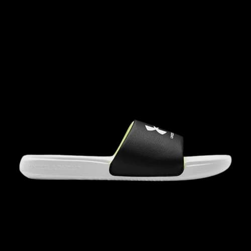 (GS) Under Armour Ansa Fixed Slides 'White Black'