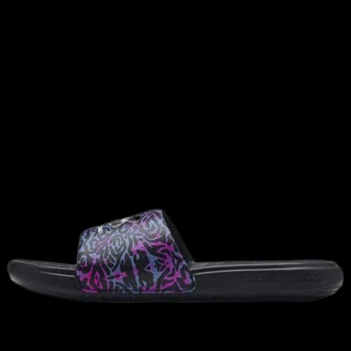 Under Armour Ansa Graphic Slipper Black/Purple (Women's)