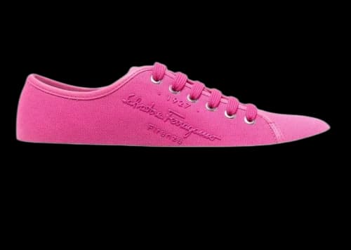 Ferragamo Logo-Embossed Low-Top Sneakers Pink (Women's)