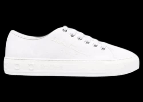 Ferragamo Embossed-Logo Low-Top Sneakers White (Women's)
