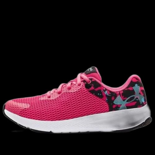 (GS) Under Armour Pursuit 2 Big Logo Print Sneakers KIds Red