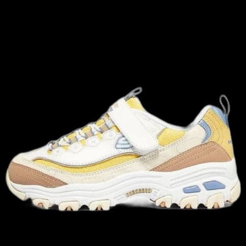 (GS) Skechers D'Lites 'White Yellow'