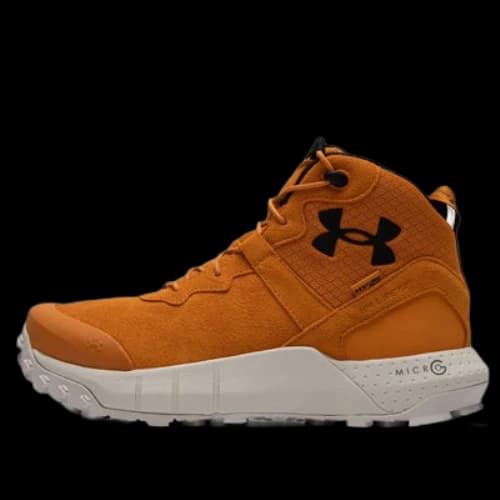 Under Armour UA Micro G Valsetz Trek Mid Leather Waterproof Tactical Boots 'Honey Orange'