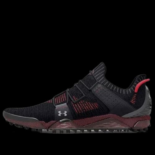 Under Armour HOVR Tour Spikeless Wide Golf Shoes 'Black Red'
