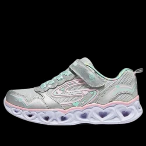 (GS) Skechers Girl's Light Heart Lights Love Spark 'Grey Pink'