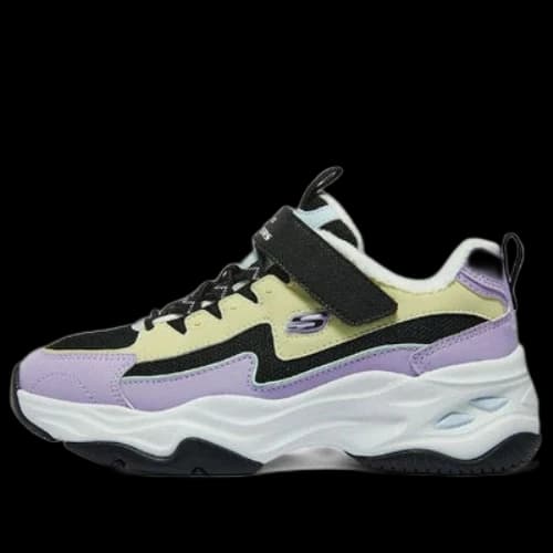 (GS) Skechers Sport Running Shoes 'Purple Yellow Black'