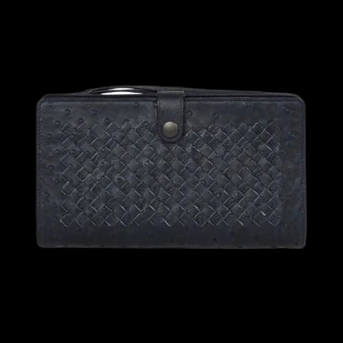 Bottega Veneta Leather Wristlet 'Atlantic'