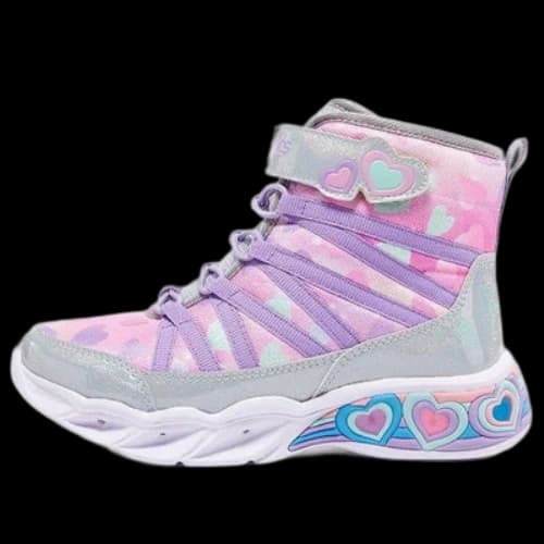 (GS) Skechers Sweetheart Lights 'Pink Purple Grey'