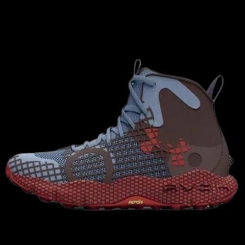 Under Armour HOVR Ridge Trek Waterproof Trail Shoes 'Blue Brown Red'