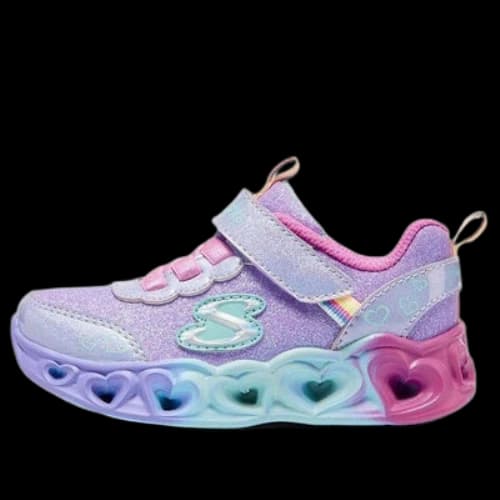 (TD) Skechers Heart Lights 'Purple Blue'