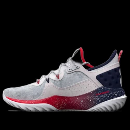 Under Armour Harper 8 Turf USA Baseball Shoes 'Grey White Red'