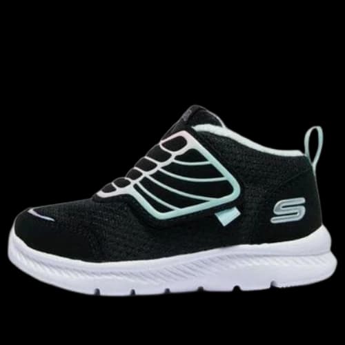 (TD) Skechers Comfy Flex Shoes 'Black Sky Blue'