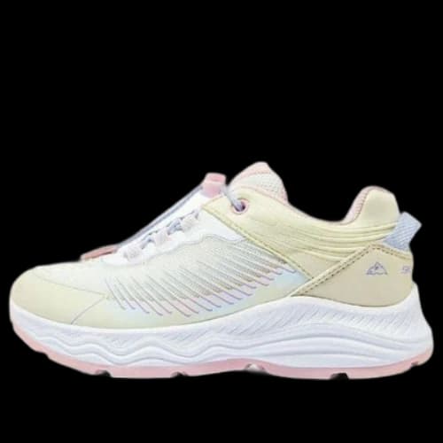 (GS) Skechers Casual Running Shoes 'Yellow White Pink'