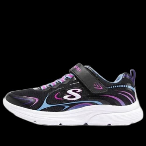 (GS) Skechers Wavy Lites Shoes 'Black Pink Blue'
