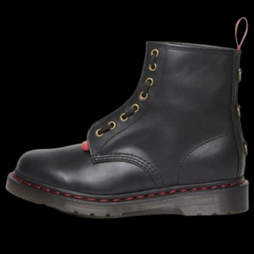 Dr. Martens 1460 Year of the Rabbit Leather Lace Up Boots 'Black Red'