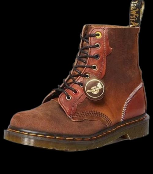 Dr. Martens 1460 Pascal Made in England Deadstock Leather Lace Up Boots 'Mid Brown'