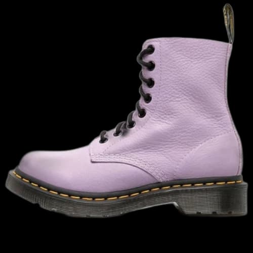 Dr. Martens 1460 Pascal Black Eyelet Lace Up Boots 'Lilac' (Women's)