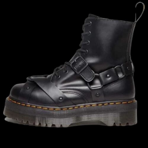 Dr. Martens Jadon Harness Leather Platform Boots 'Black'
