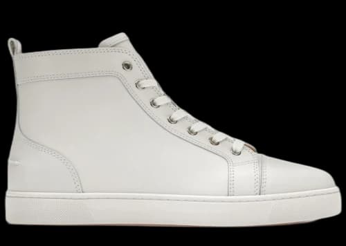 Christian Louboutin Louis Flat High White White