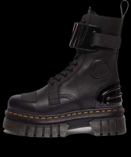 Dr.Martens Audrick 10-Eye Alternative Leather Lace Up Boots 'Black'