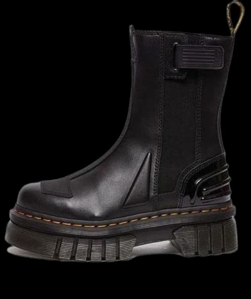 Dr.Martens Audrick Alternative Leather Chelsea Hi Platform Boots 'Black'
