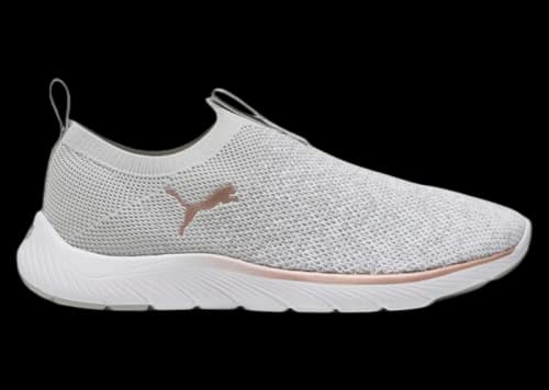 Puma Softride Remi Slip-On Ash Gray White Rose Gold (Women's)