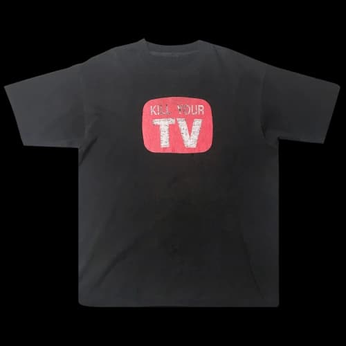 Vintage Old Ghost Designs Kill Your T.V. Tee 'Black'