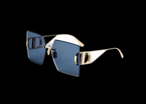 Dior Square Sunglasses Gold/Blue (30MONTAIGNE S7U)
