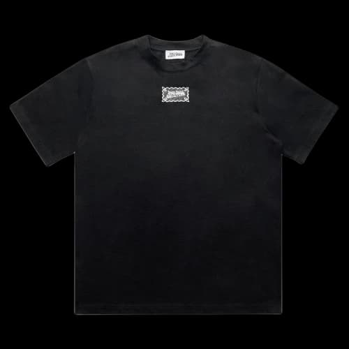 Jean Paul Gaultier Lace Label Oversized Crewneck Tee 'Black'