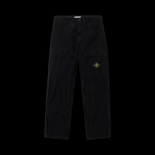 Stone Island Wrinkled Corduroy 500 TC Cargo Trousers 'Black'