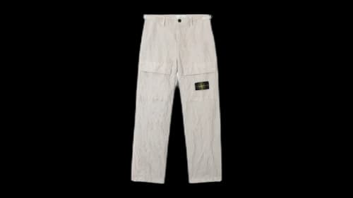 Stone Island Wrinkled Corduroy 500-TC 3100025 Pants Pearl Grey