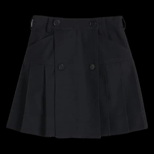 Simone Rocha Pleated Mini Kilt Skirt 'Navy'