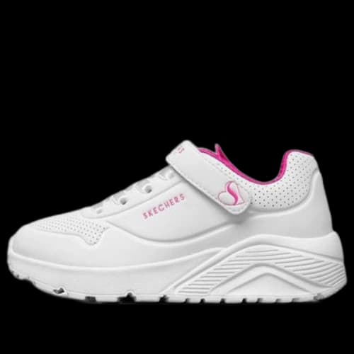 Skechers Uno Lite Running Shoes K White/Pink/Red
