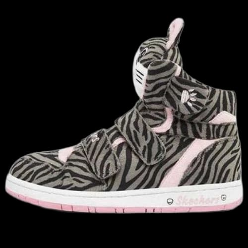 (GS) Skechers Sugarcanes Shoes 'Grey Black Pink'