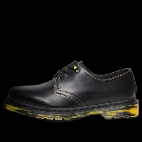 Dr.Martens 1461 Marbled Sole Leather Oxford Shoes 'Black Yellow'