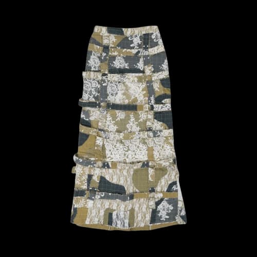 Who Decides War Affinity Bondage Skirt 'Green/Blue'