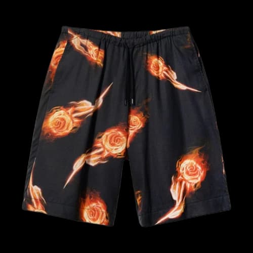 Stussy x Dries Van Noten Flame Rose Short 'Black'