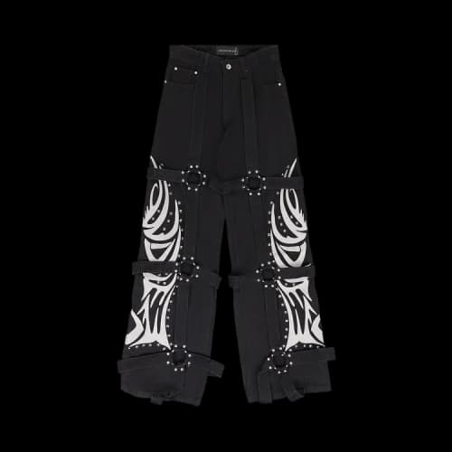 Who Decides War Winged Logo Bondage Pants 'Black'