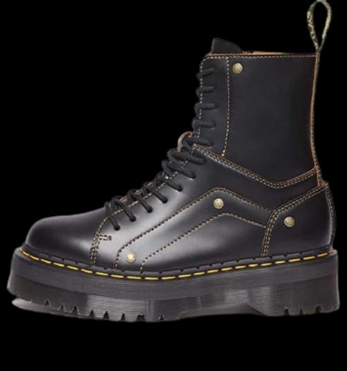 Dr. Martens Jadon Decon Smooth Platform Leather Boot 'Black' (Women's)