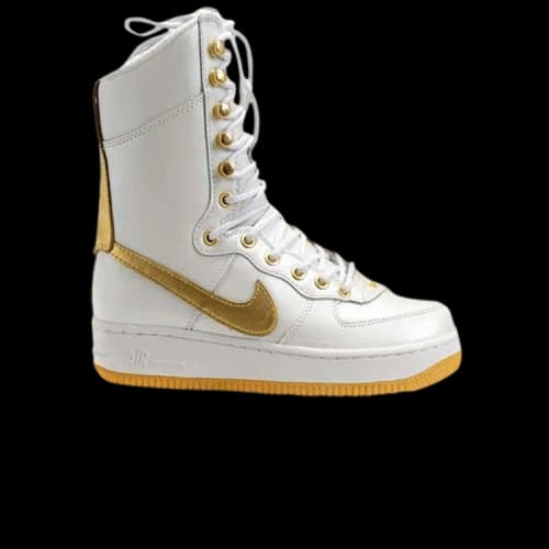 Nike Air Force 1 6 Inch 'White Metallic Gold' (Women's)