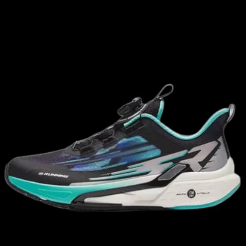 (GS) ANTA Running Series Sneakers 'Black Silver Teal'