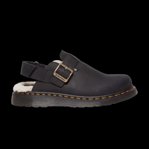Dr. Martens Jorge 2 Faux Fur Lined Slingback Mule 'Black'