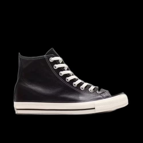Converse All Star Olive Green Leather Hi Black