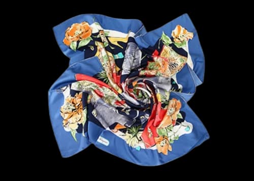 Ferragamo Fo Shopping Scarf Blue