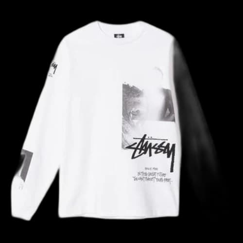 Stussy Large Printing Long Sleeves Unisex White