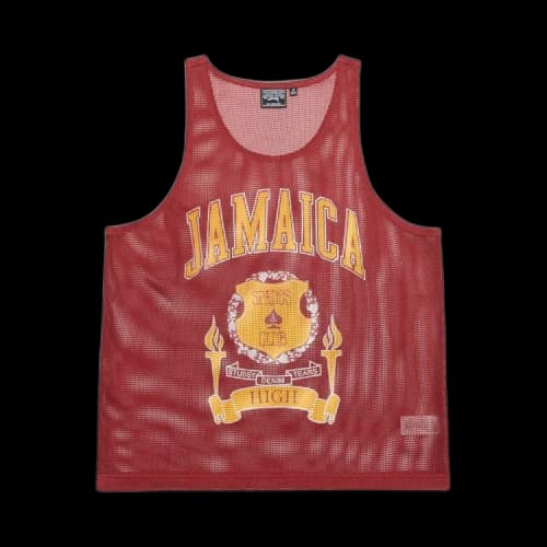 Stussy x Denim Tears Mesh Tank 'Cardinal'