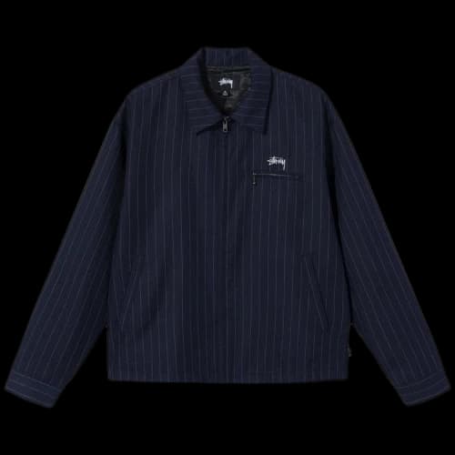 Stussy x Comme des Garçons Pin Striped Bing Jacket 'Navy'