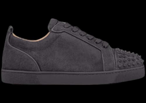 Christian Louboutin Louis Junior Spikes Orlato Flat Grey